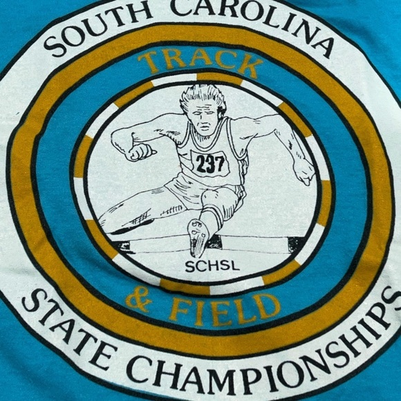 South Carolina Track & Field Championship Vintage 80s Screen Stars Tshirt - Picture 3 of 5